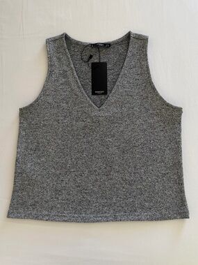 NWT Mango Metallic Knit Top
